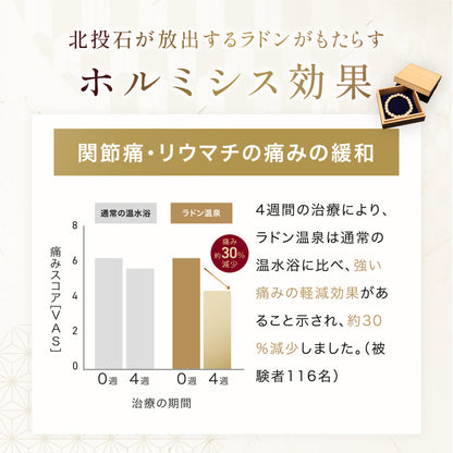 玉川温泉 日本産 北投石ブレスレット 1玉8mm