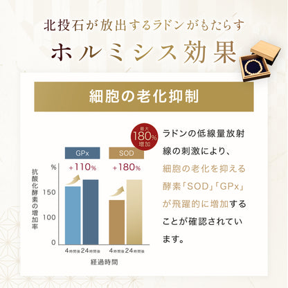 玉川温泉 日本産 北投石ブレスレット 1玉8mm