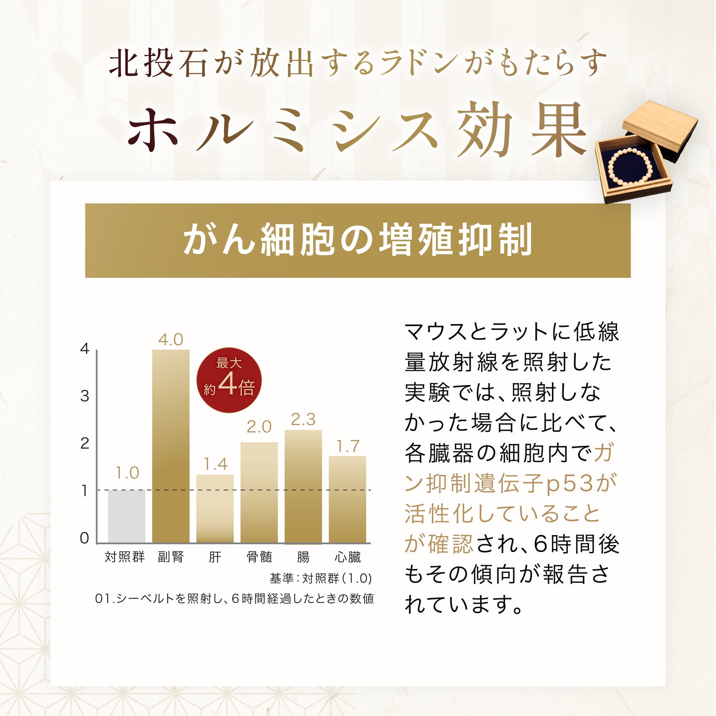 玉川温泉 日本産 北投石ブレスレット 1玉8mm