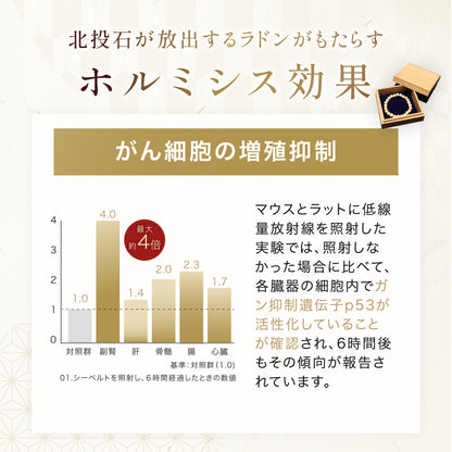 玉川温泉 日本産 北投石ブレスレット 1玉8mm
